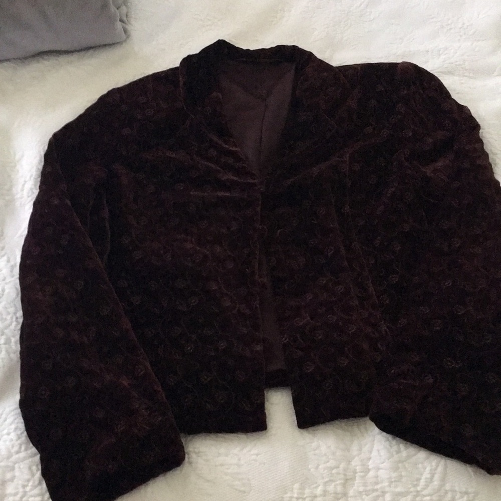 Brown velvet blazer